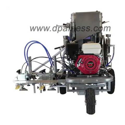 DP-LC880TD, двухкомпонентная гидравлическая безвоздушная разметочная машина с дозатором световозвращающих шариков